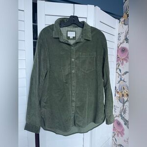 Olive Green Corduroy Shirt